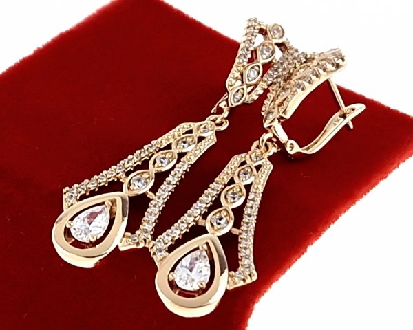 exclusive swarovski gold-plated earrings