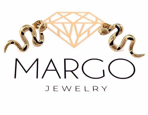 gold earrings made of stainless steel