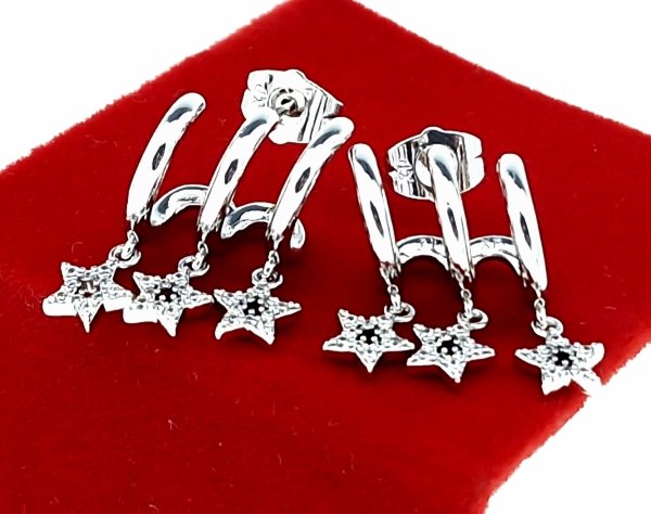 gold plated earrings with exclusive cubic zirconia