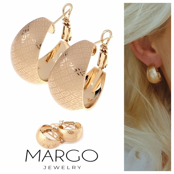 gold plated earrings with exclusive cubic zirconia