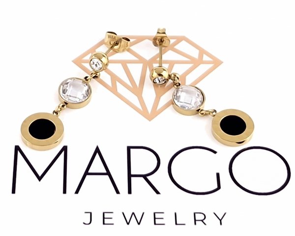 gold earrings made of stainless steel