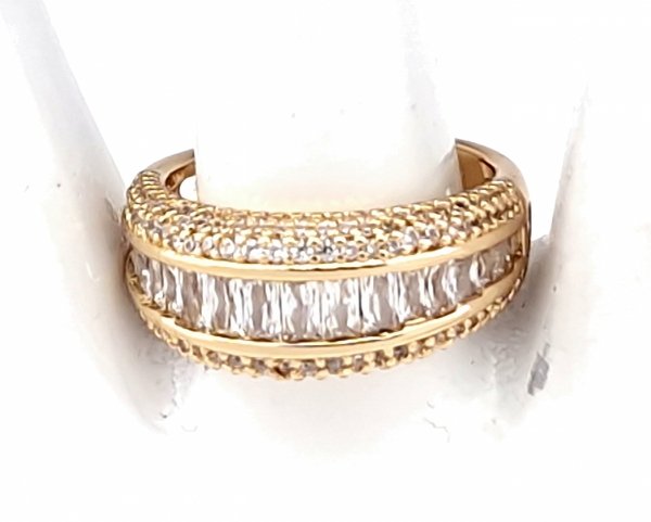 gold ring 18,60mm. gold-plated engagement xuping