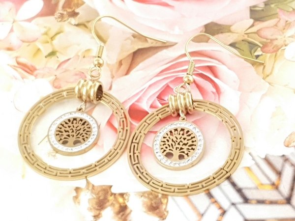 EARRINGS SILVER STAINLESS STEEL CELEBRITY