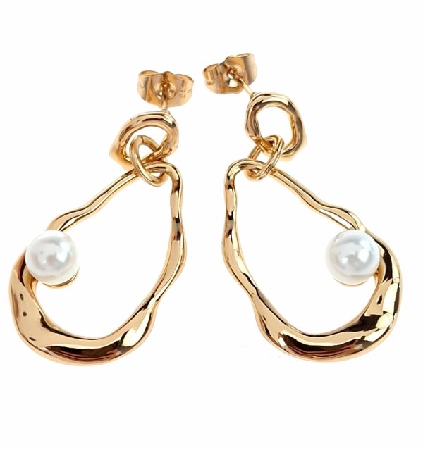 gold plated earrings with exclusive cubic zirconia