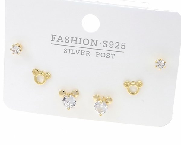 gold plated earrings with exclusive cubic zirconia