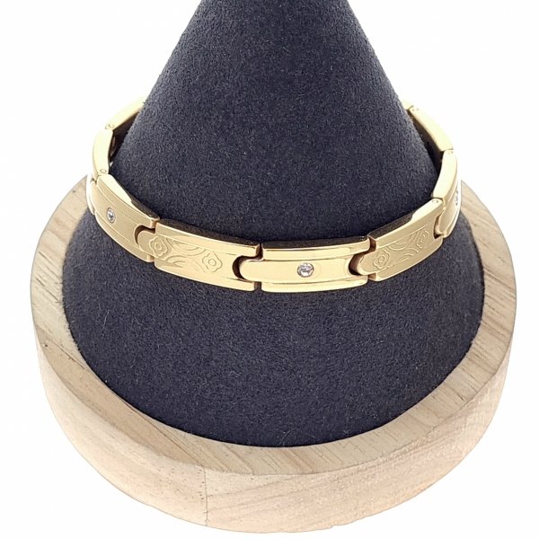BRACELET GOLD CELEBRITY STAINLESS STEEL