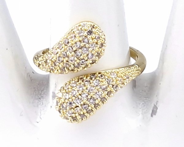 gold ring 17,00mm. gold-plated engagement xuping