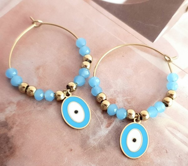 gold earrings made of stainless steel