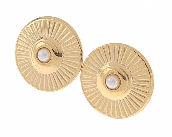 gold plated earrings with exclusive cubic zirconia
