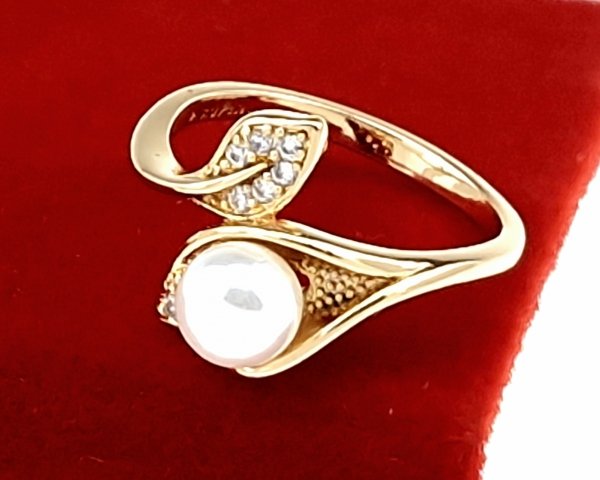 gold ring 18,60mm. gold-plated engagement xuping