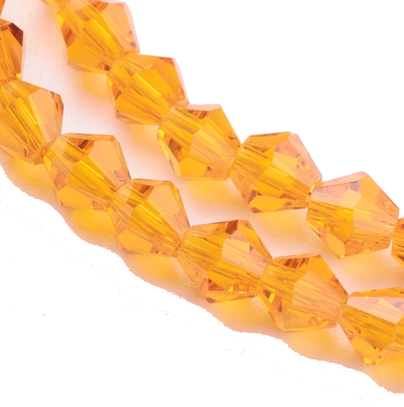 Glass beads faceted strands