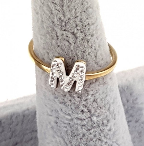 ring 18,30mm gold stainless steel