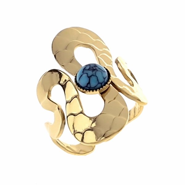ring 18,30mm gold stainless steel