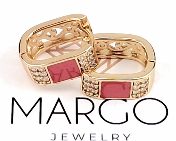 gold plated earrings with exclusive cubic zirconia