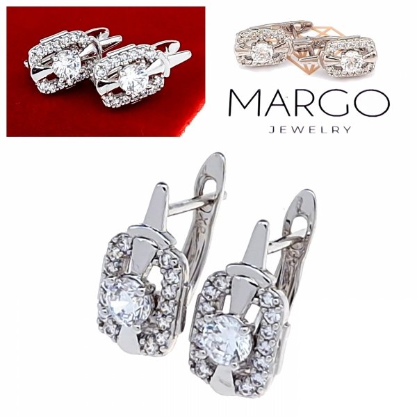 gold plated earrings with exclusive cubic zirconia