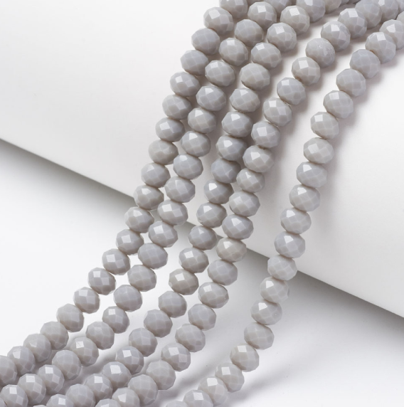 Glass beads faceted strands
