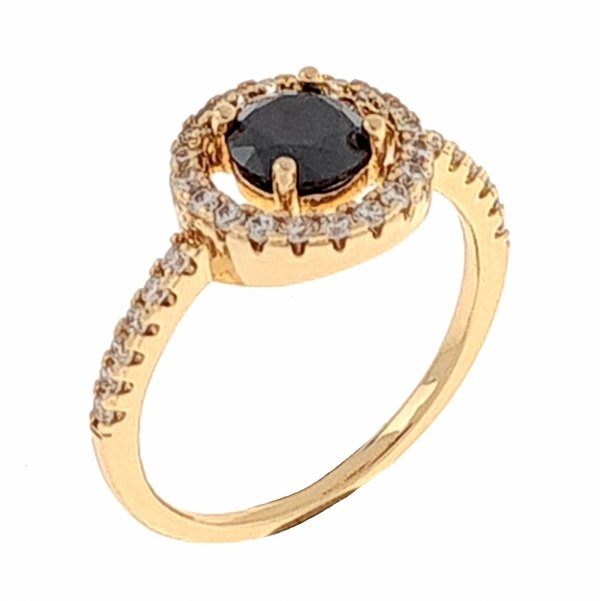 gold ring 17,00mm. gold-plated engagement xuping