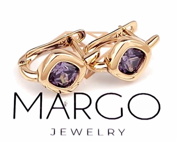 gold plated earrings with exclusive cubic zirconia