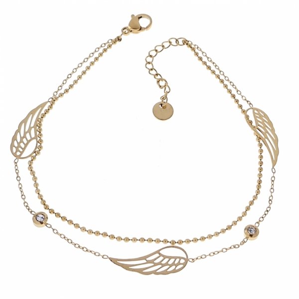 BRACELET GOLD CELEBRITY STAINLESS STEEL