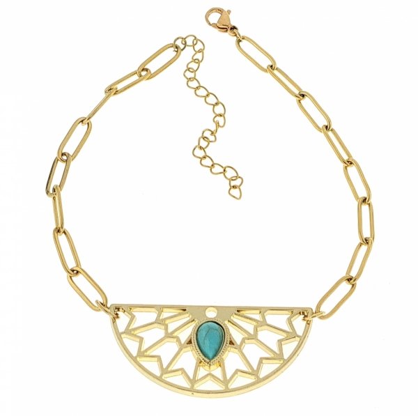 BRACELET GOLD CELEBRITY STAINLESS STEEL