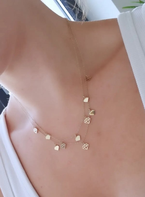 GOLD CHAIN NECKLACE celebrity STAINLESS STEEL