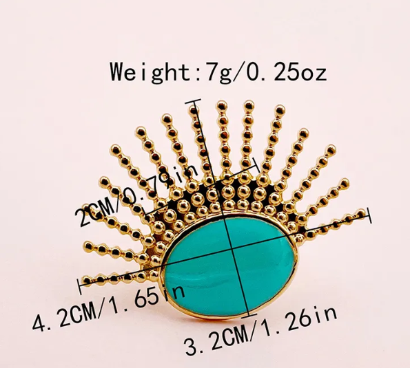 ring 18,30mm gold stainless steel