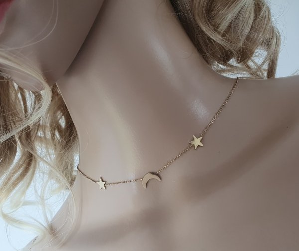 GOLD CHAIN NECKLACE celebrity STAINLESS STEEL