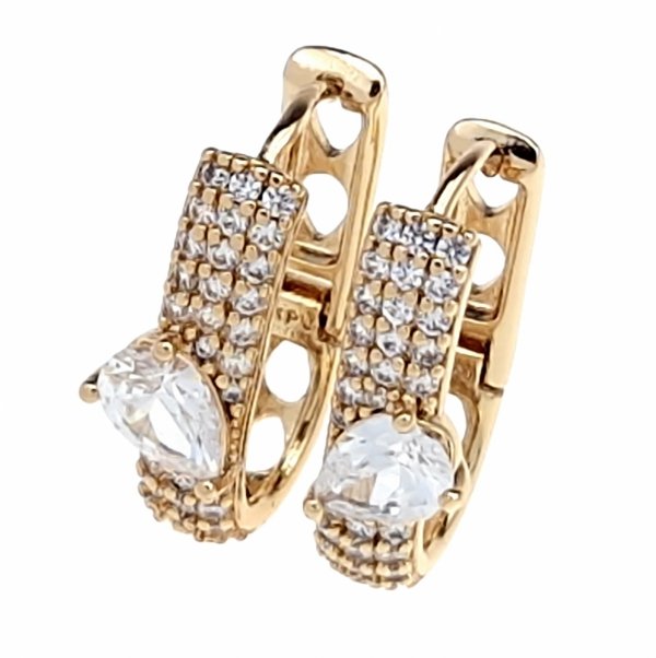exclusive swarovski gold-plated earrings