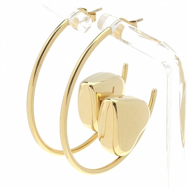 gold earrings made of stainless steel