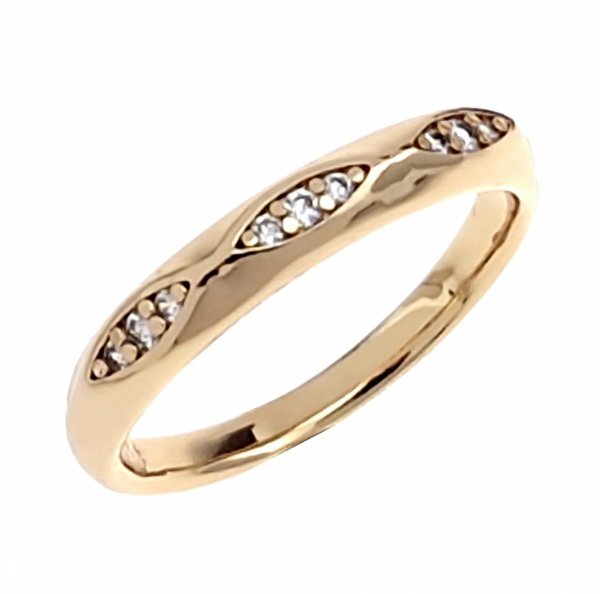 gold ring 18,60mm. gold-plated engagement xuping