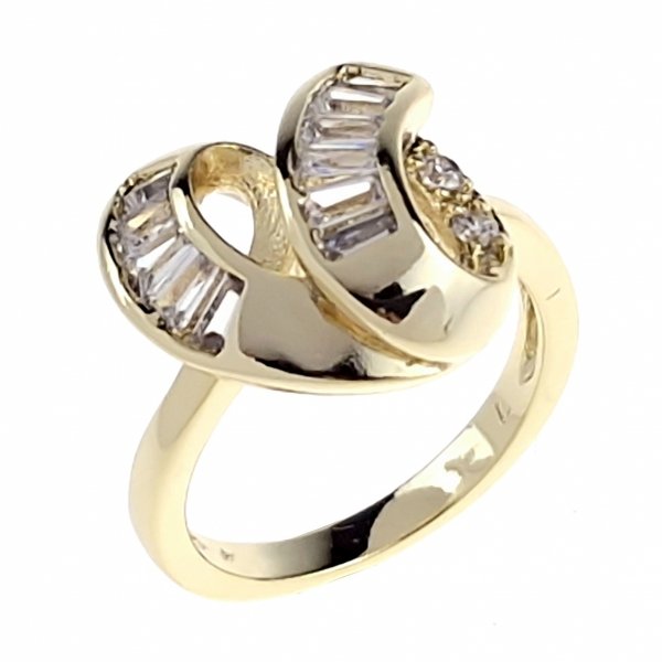 gold ring 18,60mm. gold-plated engagement xuping