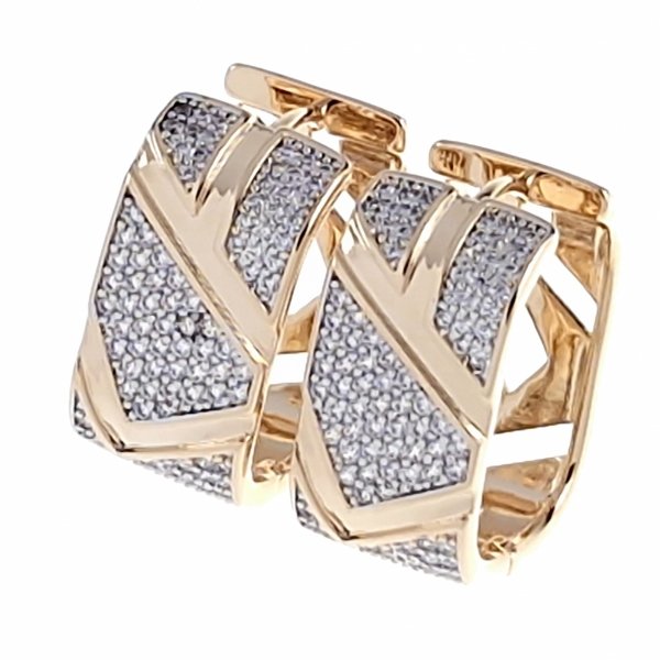 exclusive swarovski gold-plated earrings