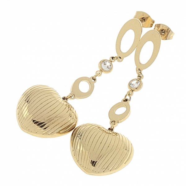 gold earrings made of stainless steel