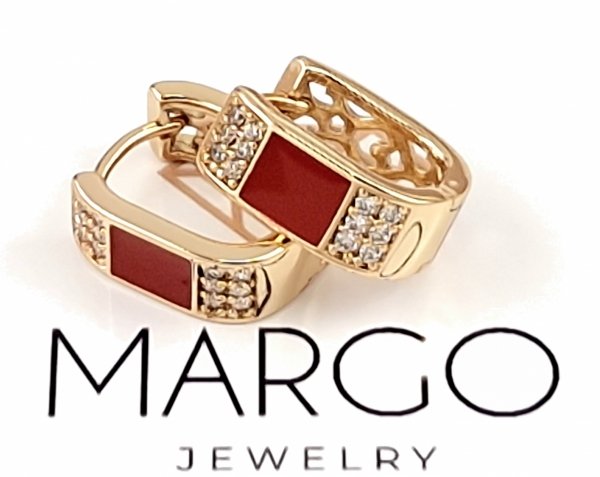 gold plated earrings with exclusive cubic zirconia