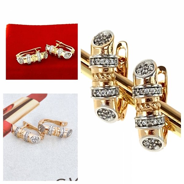 exclusive swarovski gold-plated earrings