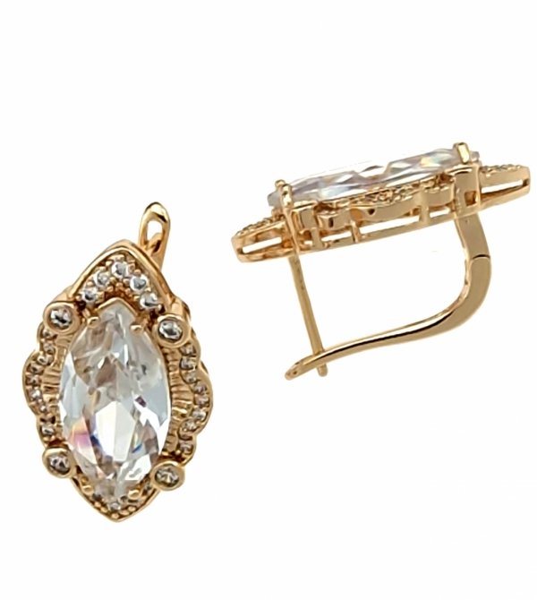 exclusive swarovski gold-plated earrings