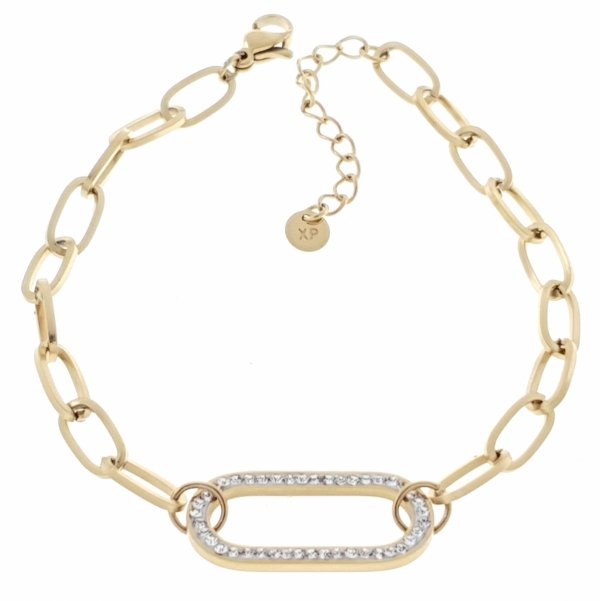 BRACELET GOLD CELEBRITY STAINLESS STEEL