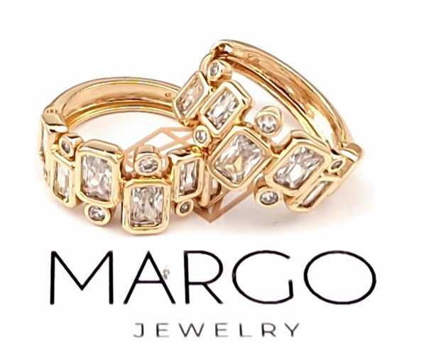 gold plated earrings with exclusive cubic zirconia
