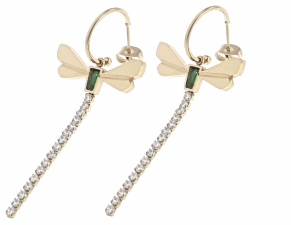 gold earrings made of stainless steel