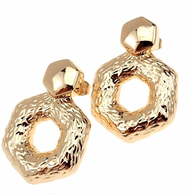 gold plated earrings with exclusive cubic zirconia