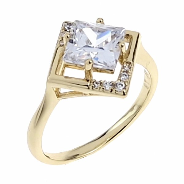 gold ring 18,60mm. gold-plated engagement xuping