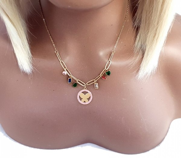 GOLD CHAIN NECKLACE celebrity STAINLESS STEEL