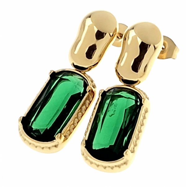 gold earrings made of stainless steel