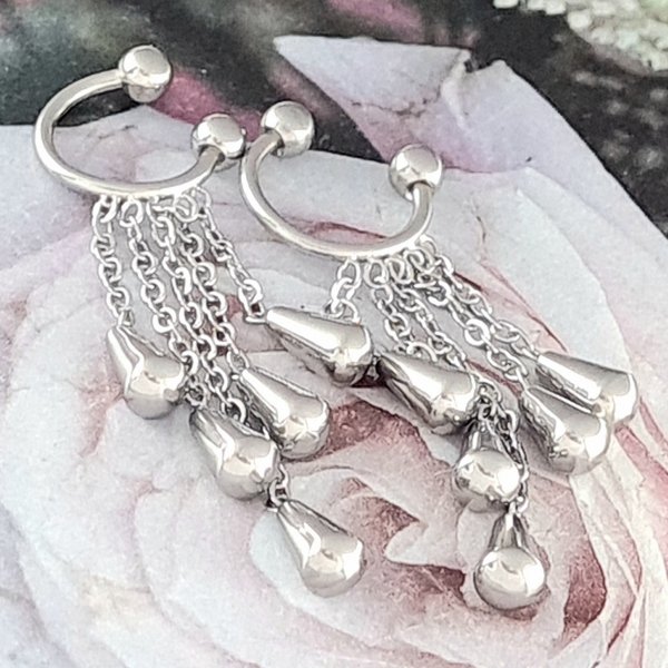 gold earrings made of stainless steel