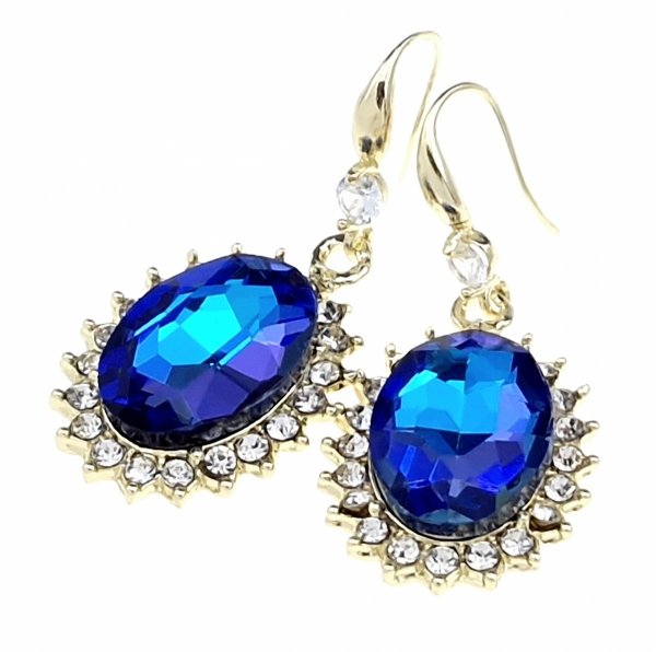 gold plated earrings with exclusive cubic zirconia