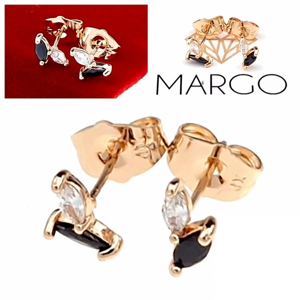 gold plated earrings with exclusive cubic zirconia