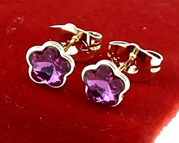 exclusive swarovski gold-plated earrings