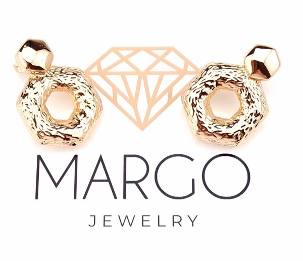 gold plated earrings with exclusive cubic zirconia