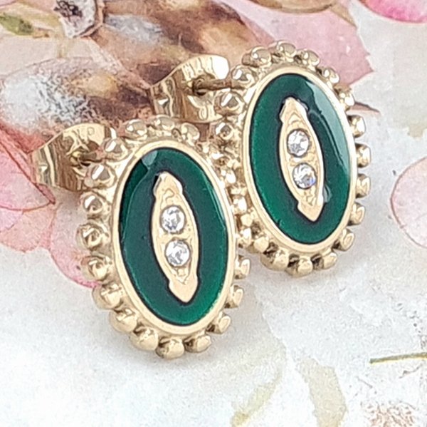 gold earrings made of stainless steel