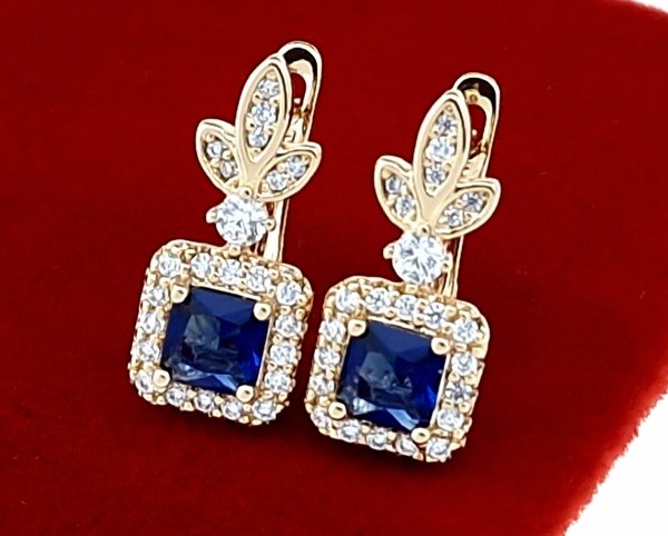 exclusive swarovski gold-plated earrings
